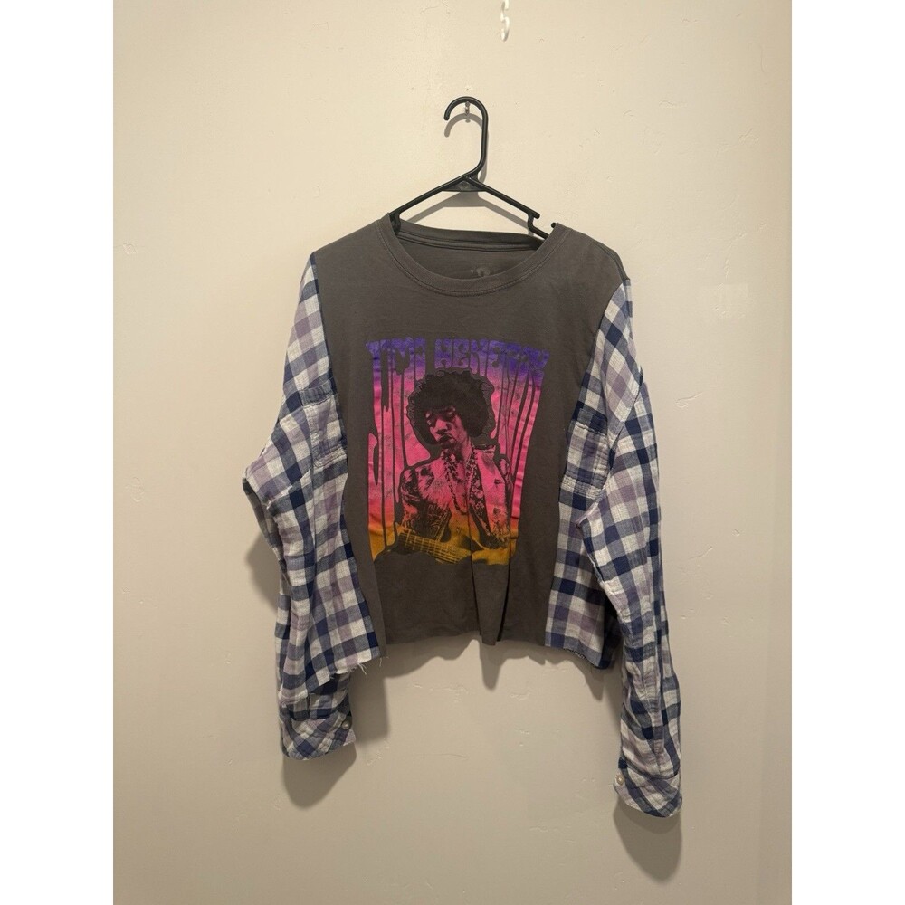 Reworked Upcycle Grunge Oversize Jimi Hendrix Top L/XL